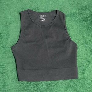 charcoal crop top